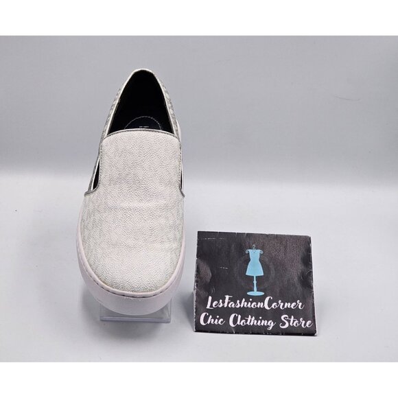 Michael Kors  Women's White/Grey Keaton Slip-On Sneakers Size 10M 2961 - Picture 16 of 16